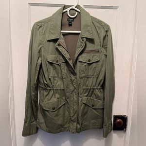 J Crew 100% Army Green Soft Cotton Jacket for Early Fall! Size Small